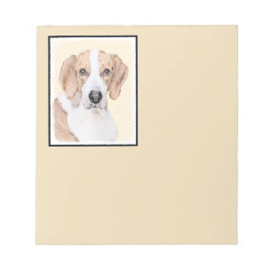 American Foxhound Painting - Cute Original Hund Ar Anteckningsblock
