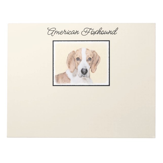 American Foxhound Painting - Cute Original Hund Ar Anteckningsblock (Framsida)
