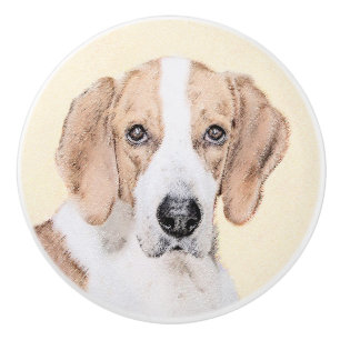 American Foxhound Painting - Cute Original Hund Ar Knopp