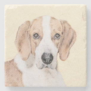 American Foxhound Painting - Cute Original Hund Ar Stenunderlägg