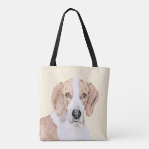 American Foxhound Painting - Cute Original Hund Ar Tygkasse