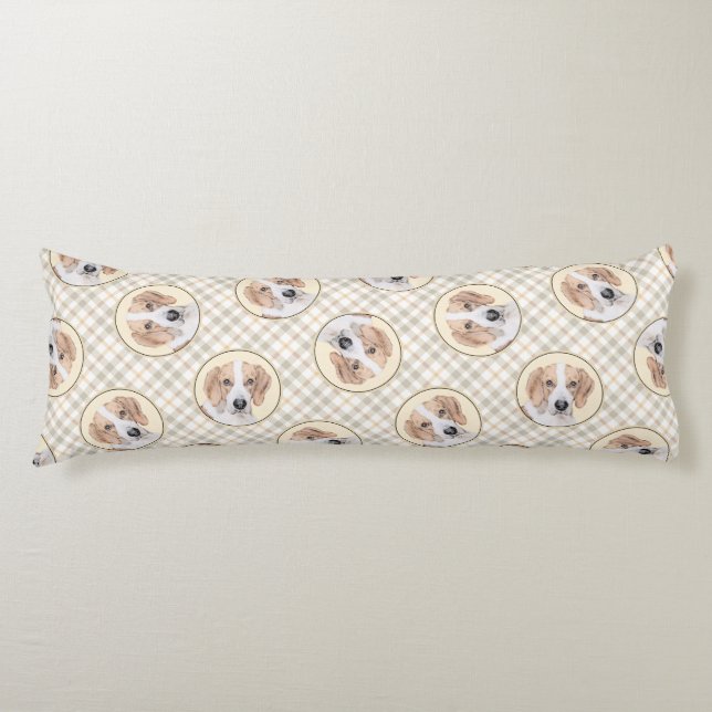 American Foxhound Red Walker Cute Painting Hund Ar Kroppskudde (Framsidan)