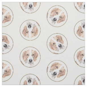 American Foxhound Red Walker Cute Painting Hund Ar Tyg