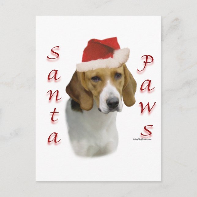 American Foxhound Santa Tassar Helg Vykort (Framsida)