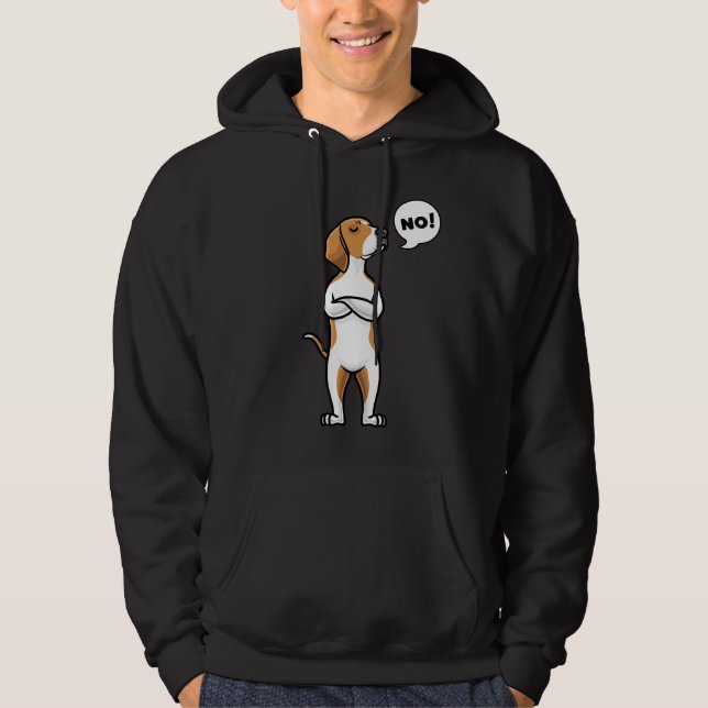 American Foxhound Stubborn Hund Hoodie (Framsida)