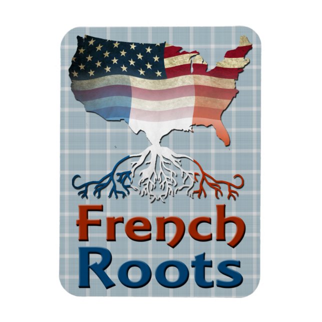 American Fransk Roots Magnet (Vertikal)