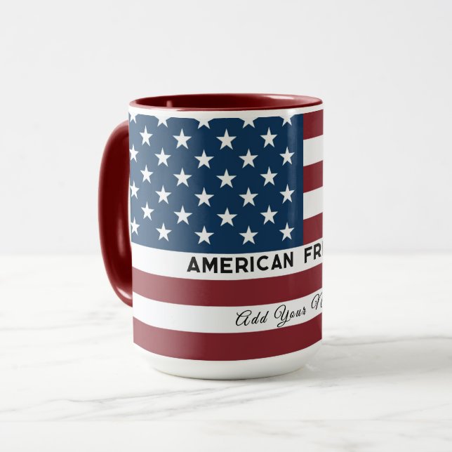 American Freedom Personalized Name Mugg (Framsida vänster)