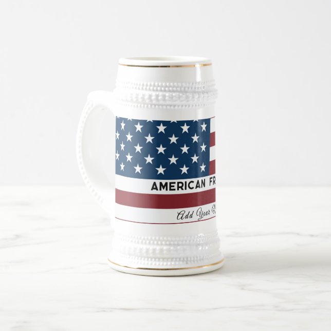 American Freedom Personalized Name Sejdel (Framsida vänster)