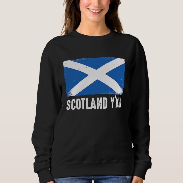 American Funny Scottish Scotland Y'All T Shirt (Framsida)