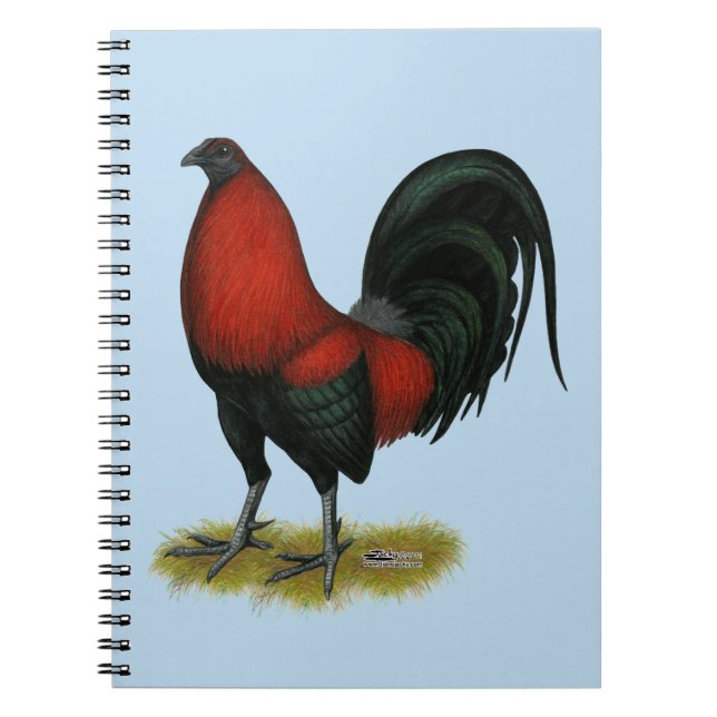 American Game BB Black Red Tupp Anteckningsbok Med Spiral (Framsidan)