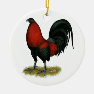 American Game BB Black Red Tupp Julgransprydnad Keramik