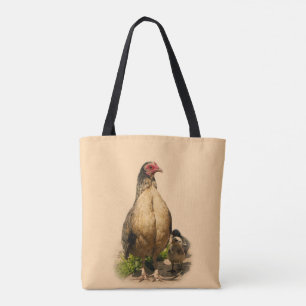 American Game Hen och Baby Chickens Tygkasse