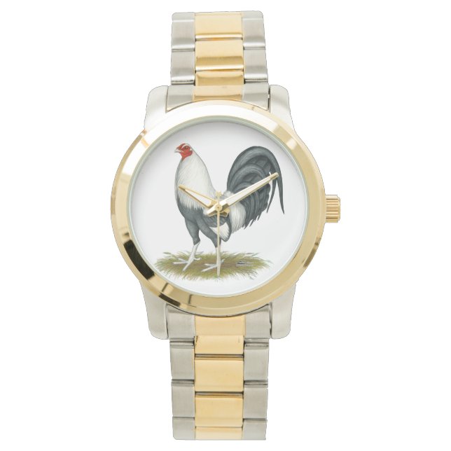 American Game Silver Blue Gamecock Armbandsur (Framsida)