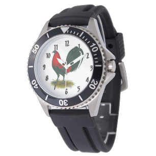 American Gamecock: Brown Red Armbandsur