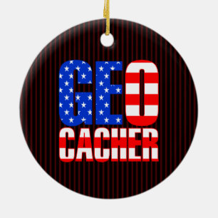 American Geocacher Julgransprydnad Keramik
