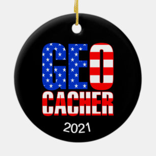 American Geocacher Julgransprydnad Keramik