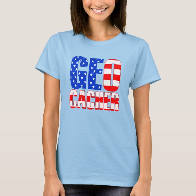 American Geocacher T Shirt (Framsida)