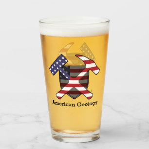 American Geology Sten Hammer Logotyp - Anpassade Glaskopp
