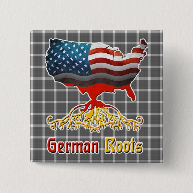 American German Roots Button Knapp (Framsida)