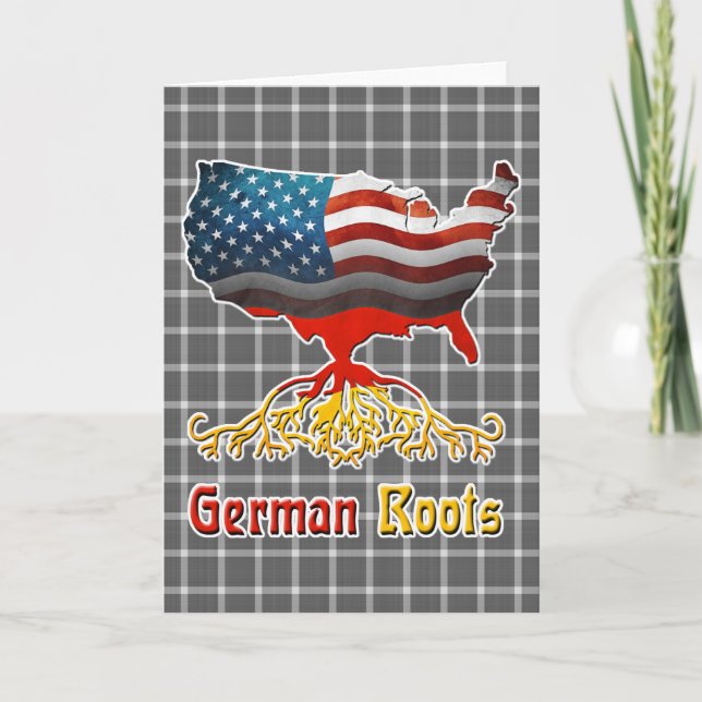 American German Roots Hälsning Card Kort (Framsida)