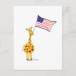 American Giraffe Vykort