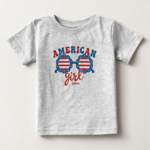 American Girl 4:e juli Sunglasses Summer T Shirt