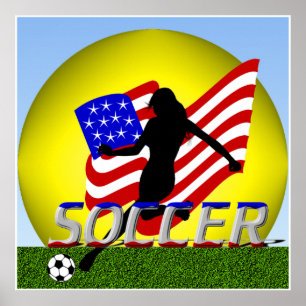 American Girl Dam Soccer Poster