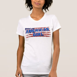 American Girl & Flagga T Shirt
