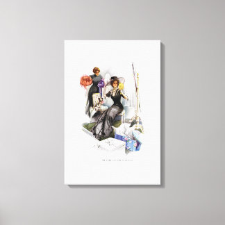 American Girl in Frankrike av Harrison Fisher Canvastryck