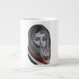 American Girl with Yemeni Roots – Yemen Flag Jumbo Mugg