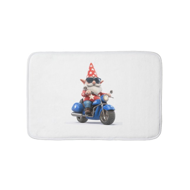 American Gnome Riding Motorcykel Badrumsmatta (Framsidan)
