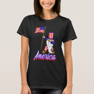 American Gnome Women Independence America Flagga L T Shirt