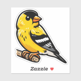 American Goldfinch bird Anpassningsbar-cut Vinyl S Klistermärken