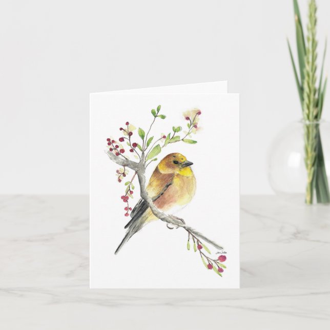American Goldfinch Bird Card Kort (Framsida)