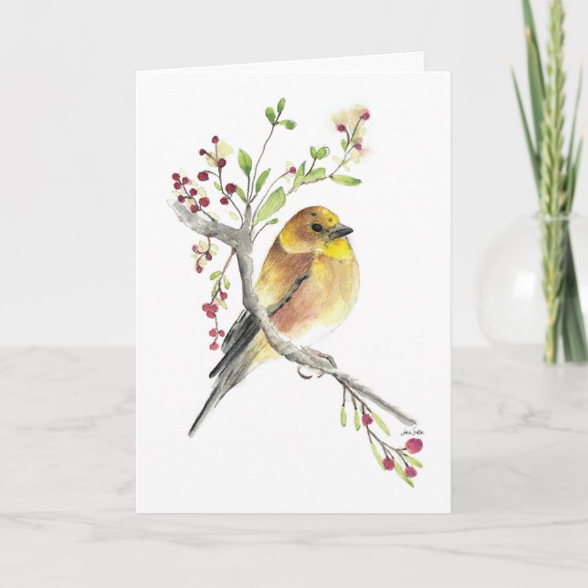 American Goldfinch Bird Card Kort (Framsida)