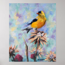 American Goldfinch på Thistle Fine Art