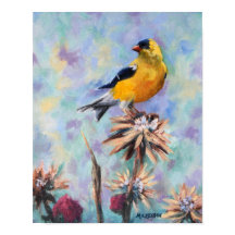 American Goldfinch på Thistle Fine Art