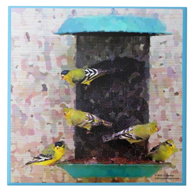 AMERICAN GOLDFINCH TILE KAKELPLATTA (Framsidan)