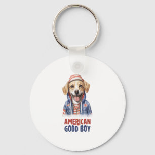 American GoodBoy Hund US Jacka i juli Nyckelring