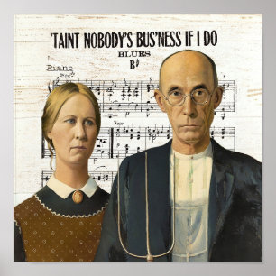 American Gothic affisch humor
