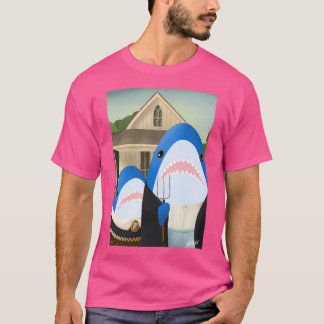 American Gothic Blahajshark Edition T Shirt