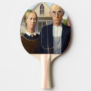 American Gothic Classic Painting Grant Wood Pingisracket