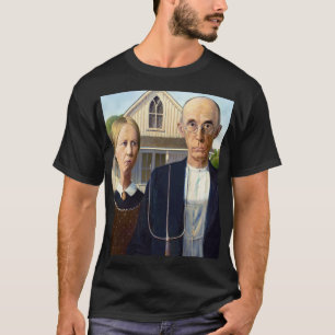 American Gothic Classic Painting Grant Wood T Shirt