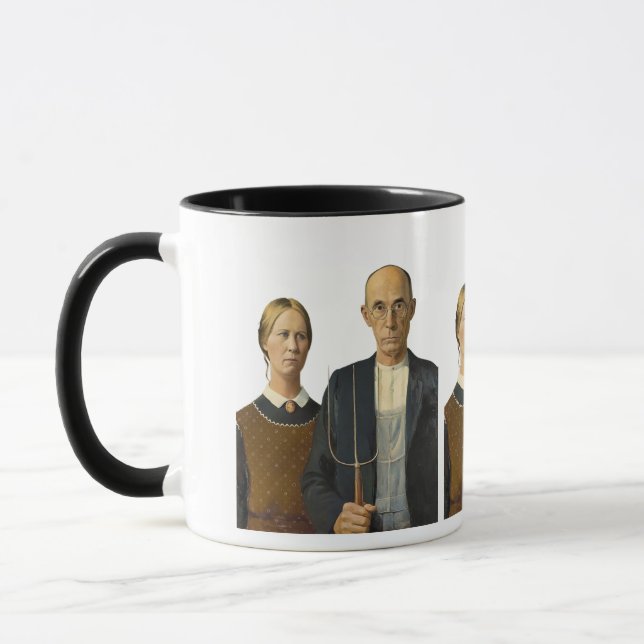 American Gothic couple  Mugg (Vänster)