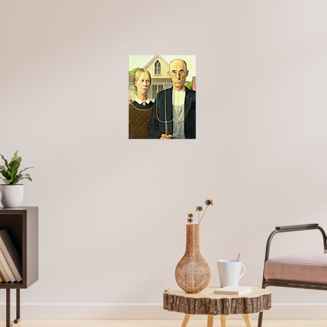 American Gothic, finkonst målning, Poster (Vardagsrum 3)
