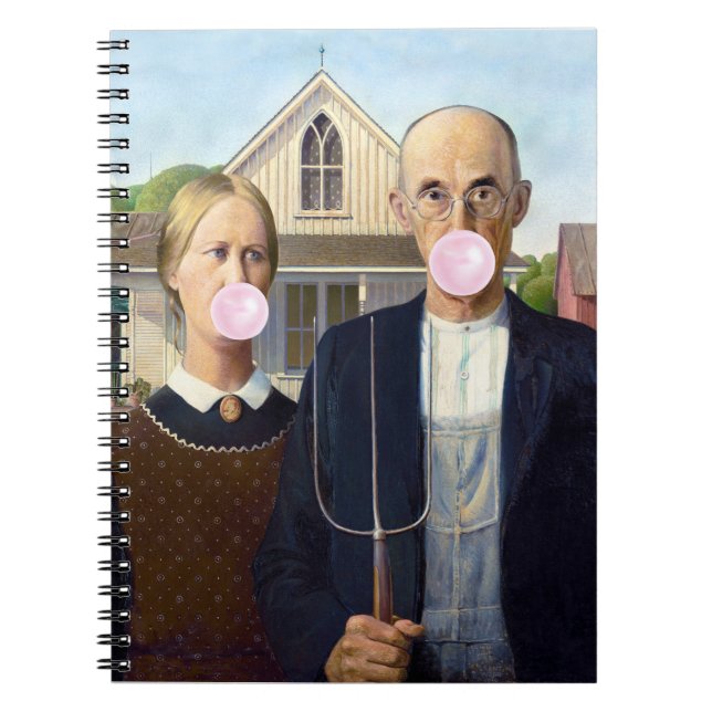 American Gothic Grant Wood Anteckningsbok (Framsidan)