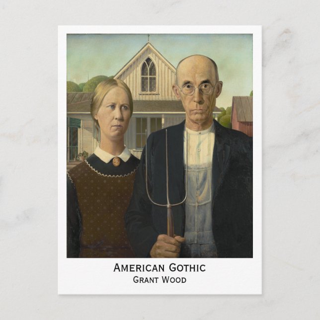 American Gothic, Grant Wood Older-vykort Vykort (Framsida)