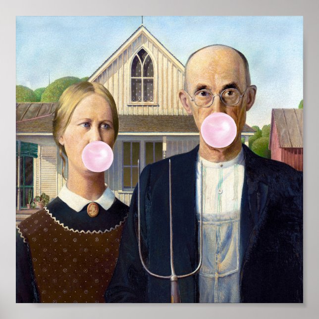 American Gothic Grant Wood  Poster (Framsidan)