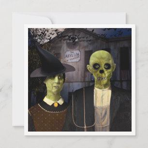 American Gothic Halloween Inbjudningar
