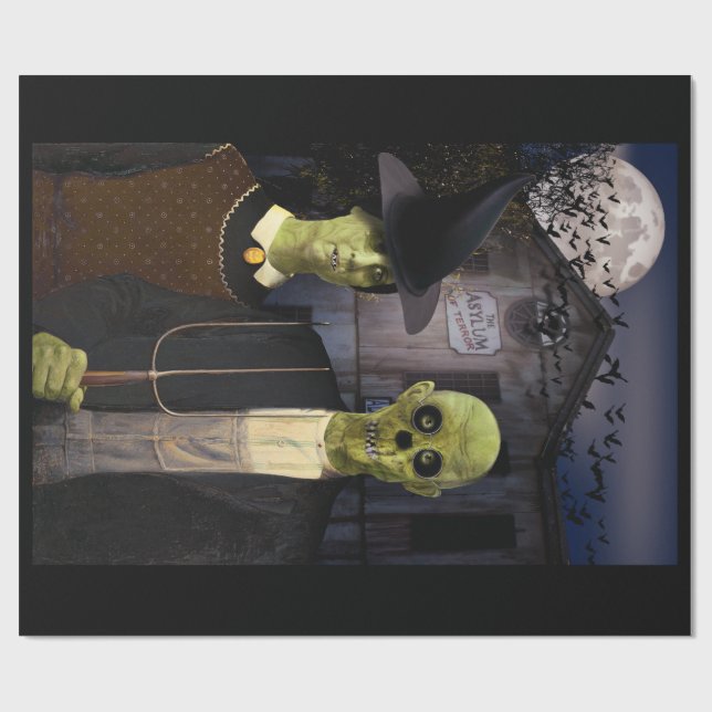 American Gothic Halloween Presentpapper (Platt)